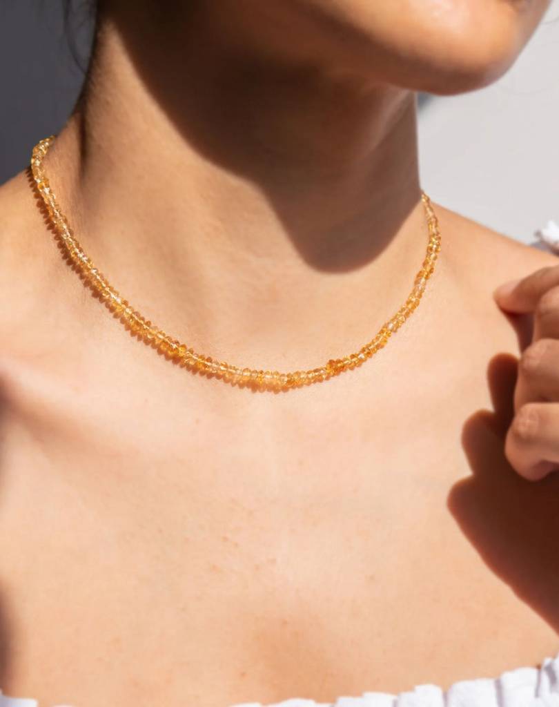 Beaded Topaz Necklace, Scorpio : BI-Y-YTNE