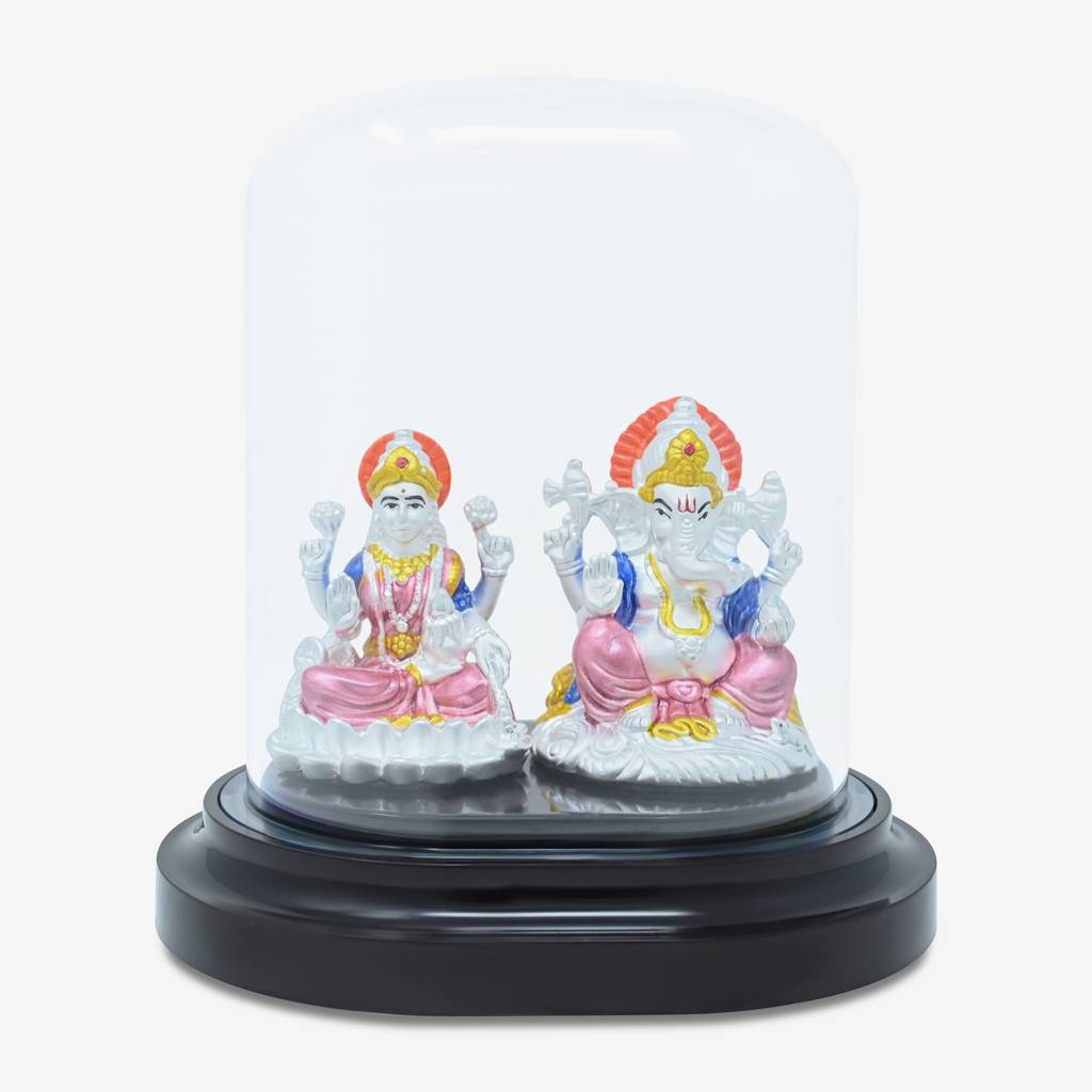Touch925 999 Silver Serene Laxmi Ganesh Idol : BI2