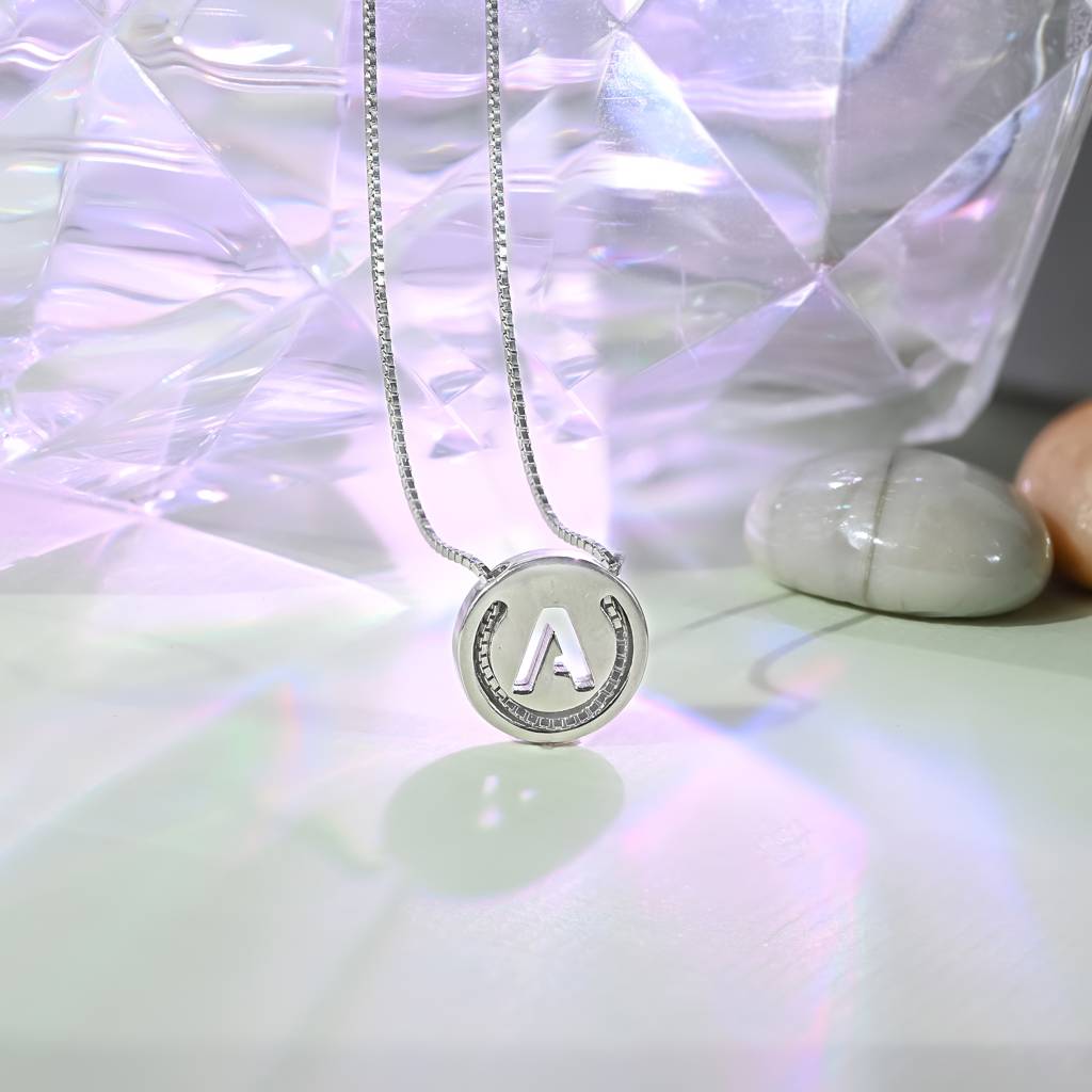 Circular Initial Necklace : BKNC426