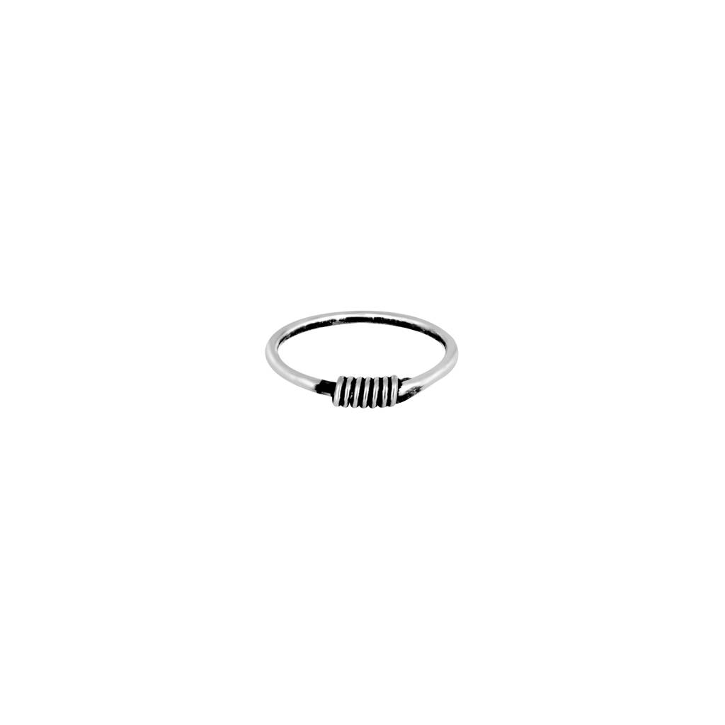 Pure Silver Spiral Oxidized Nose Pin : BKNP703