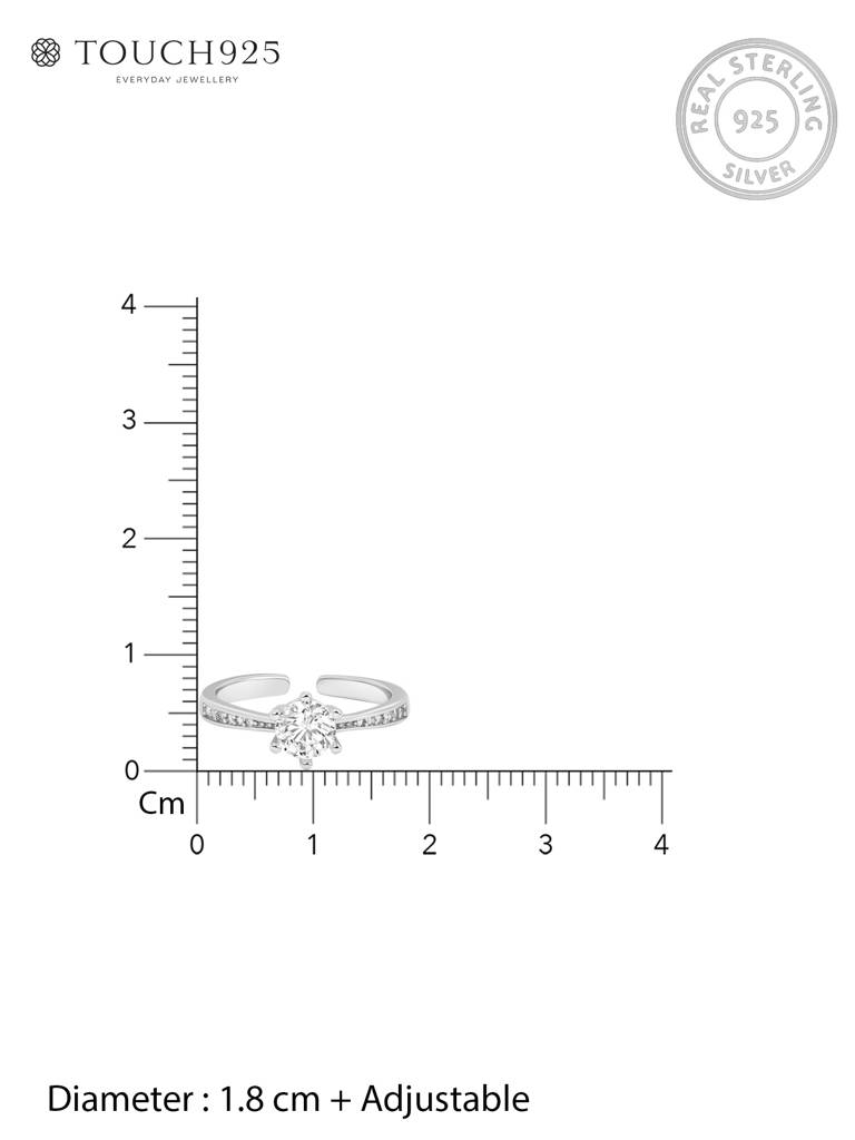 Solaira Silver Toe Ring : BLTR1797