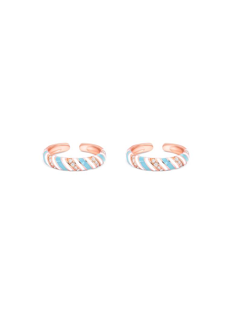Candy Swirl Silver Toe Ring : BMTR1836