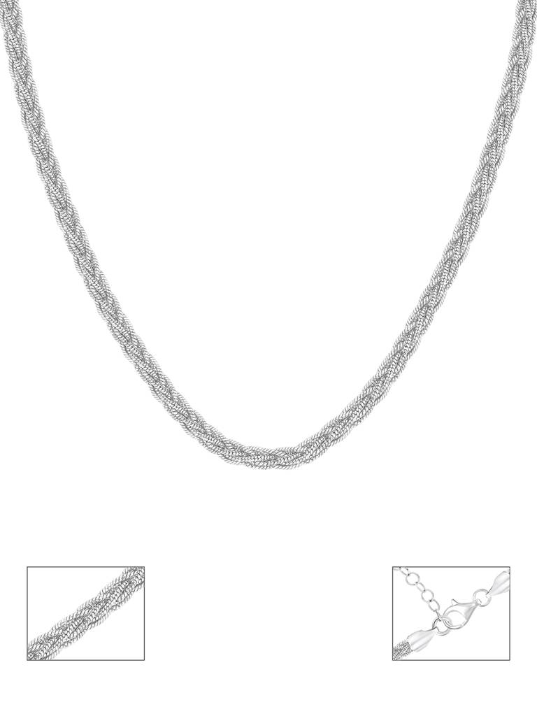 Braided Helix Silver Chain : BOGC239