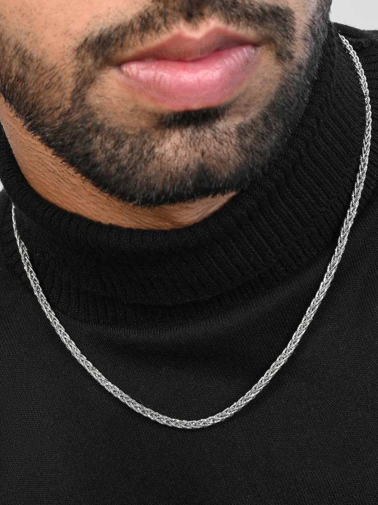 Braided Helix Silver Chain : BOGC239
