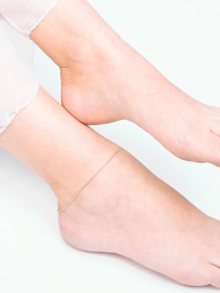 Twist Weave Silver Anklet : BOPA798