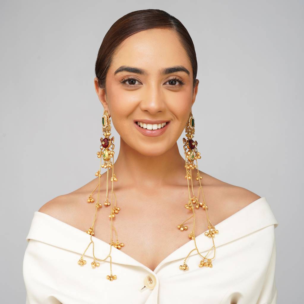 Pavitra Long Kashmiri Earringsâ : BP-NK-217