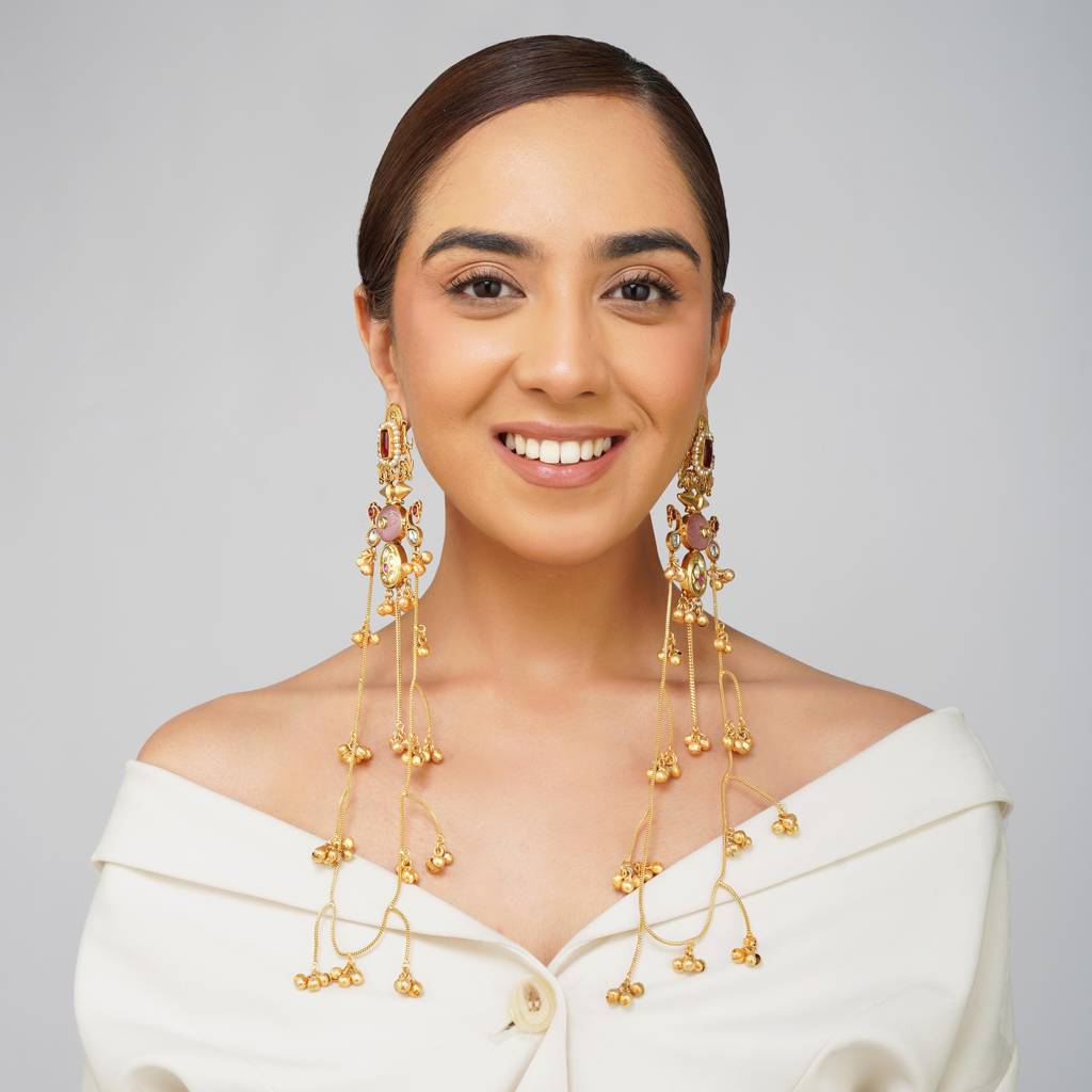 Aranya Long Kashmiri Style Earrings : BP-ER-221