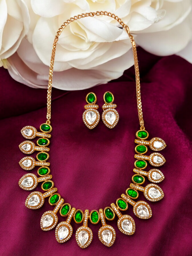 Panaah Polki Kundan Set : BP-NK-117