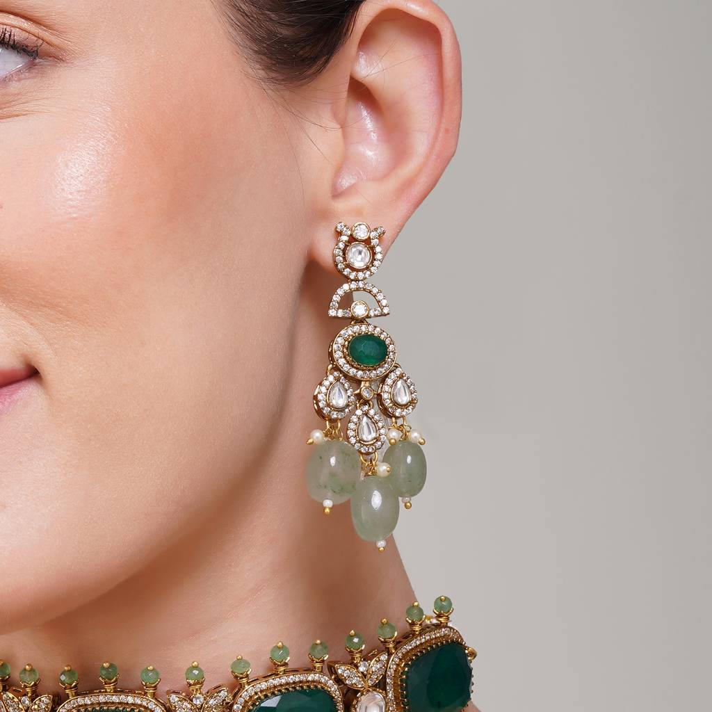 Diya Kundan Necklace Set : BP-NK-163