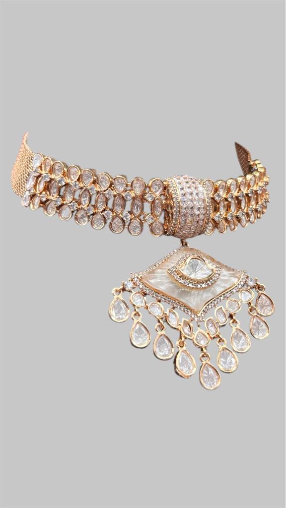 Ananya Mop Kundan Necklace Set : BP-NK-170