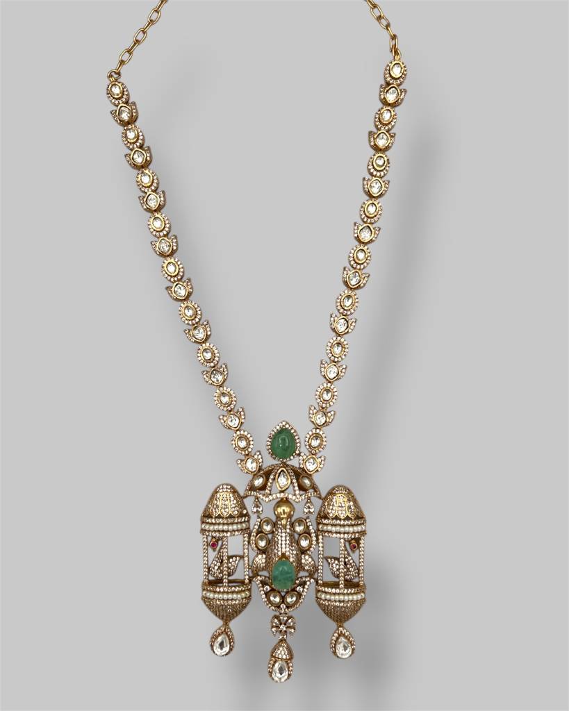 Aavya Kundan Long Necklace Set : BP-NK-173