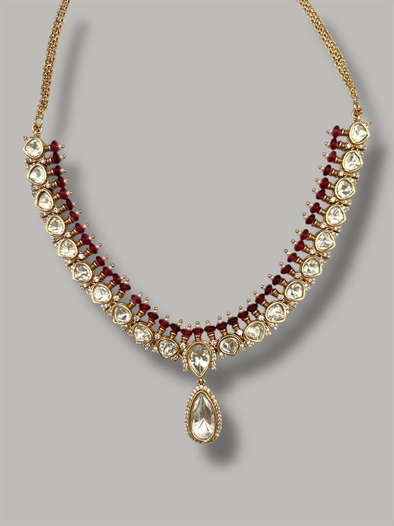 Dvija Elegant Kundan Necklace Set : BP-NK-179