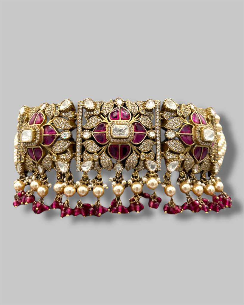 Iyla Ruby Pearls Choker Set : BP-NK-188