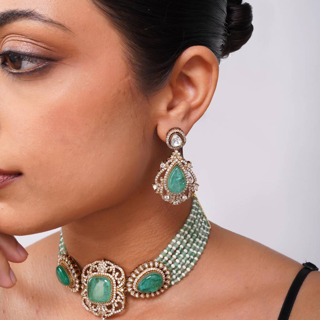 Aadhya Kundan Pearls Choker Set : BP-NK-200