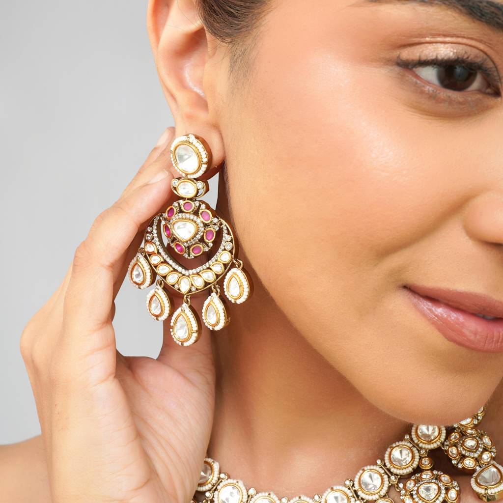 Inaya Kundan Polki Necklace Set | Inaya Kundan Polki Necklace Set · Eternz