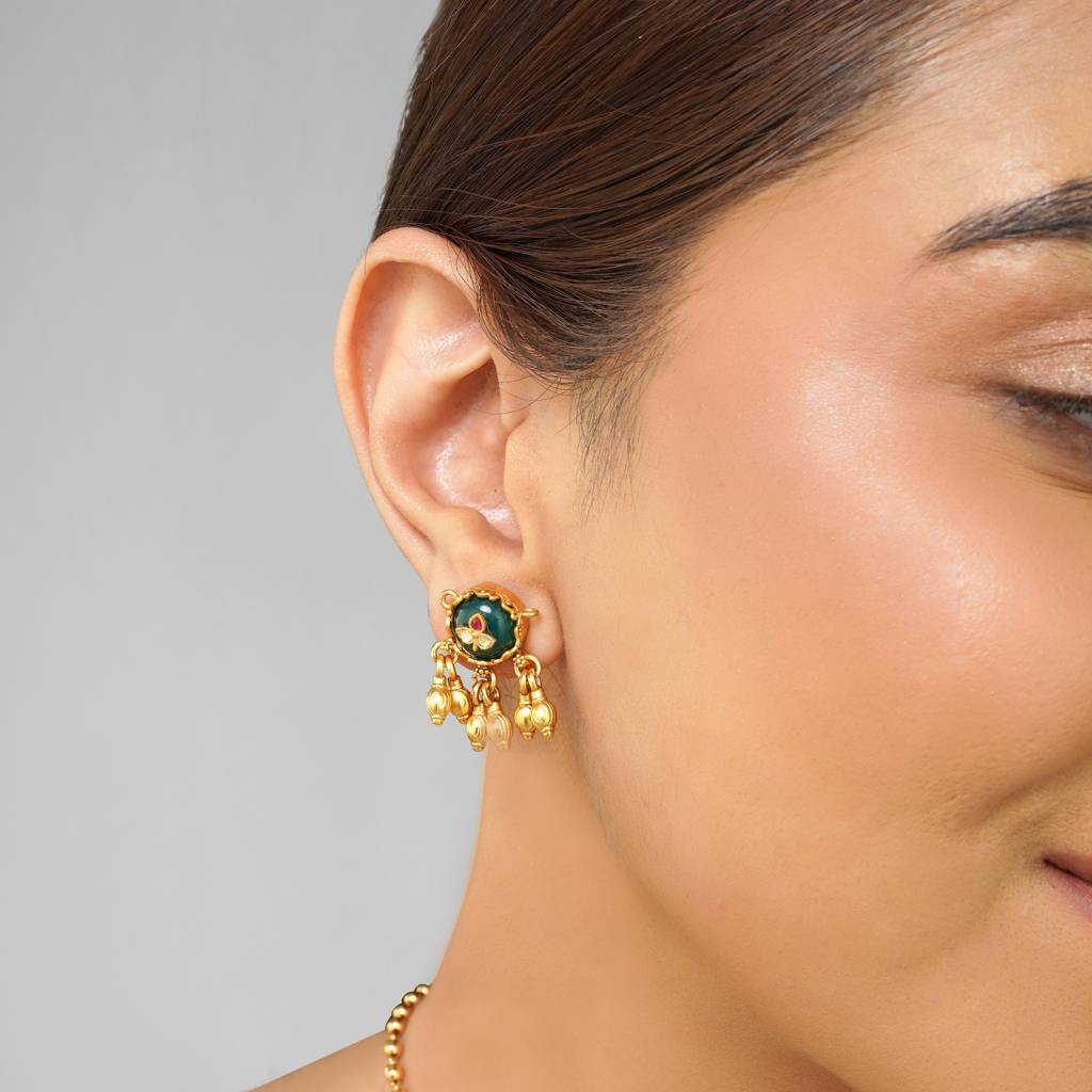 Falguni Gold Kundan Pendent Set : BP-NK-228