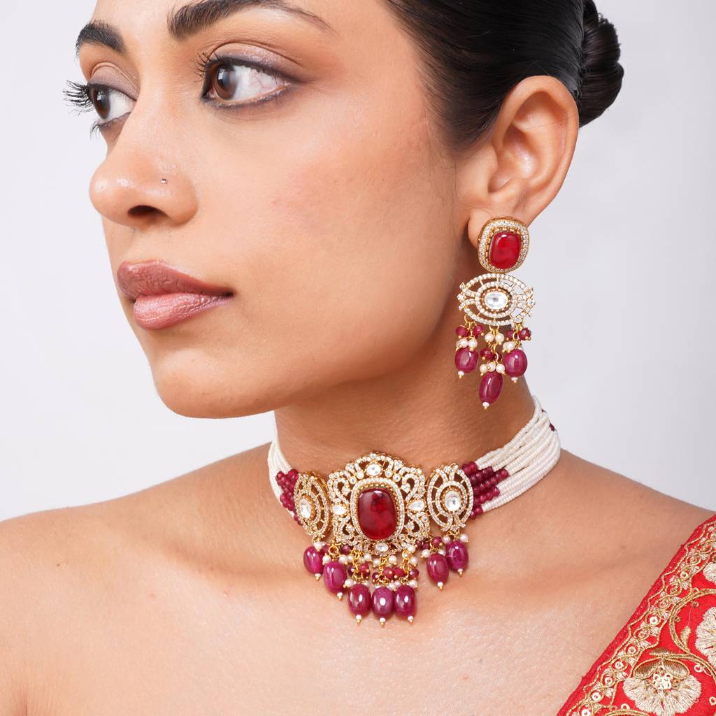 Myra Kundan Necklace Set : BP-NK-263