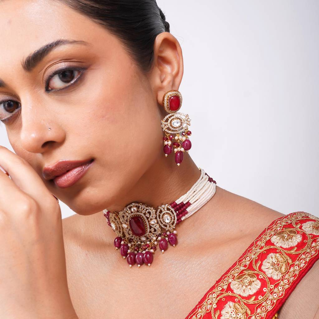 Myra Kundan Necklace Set : BP-NK-263
