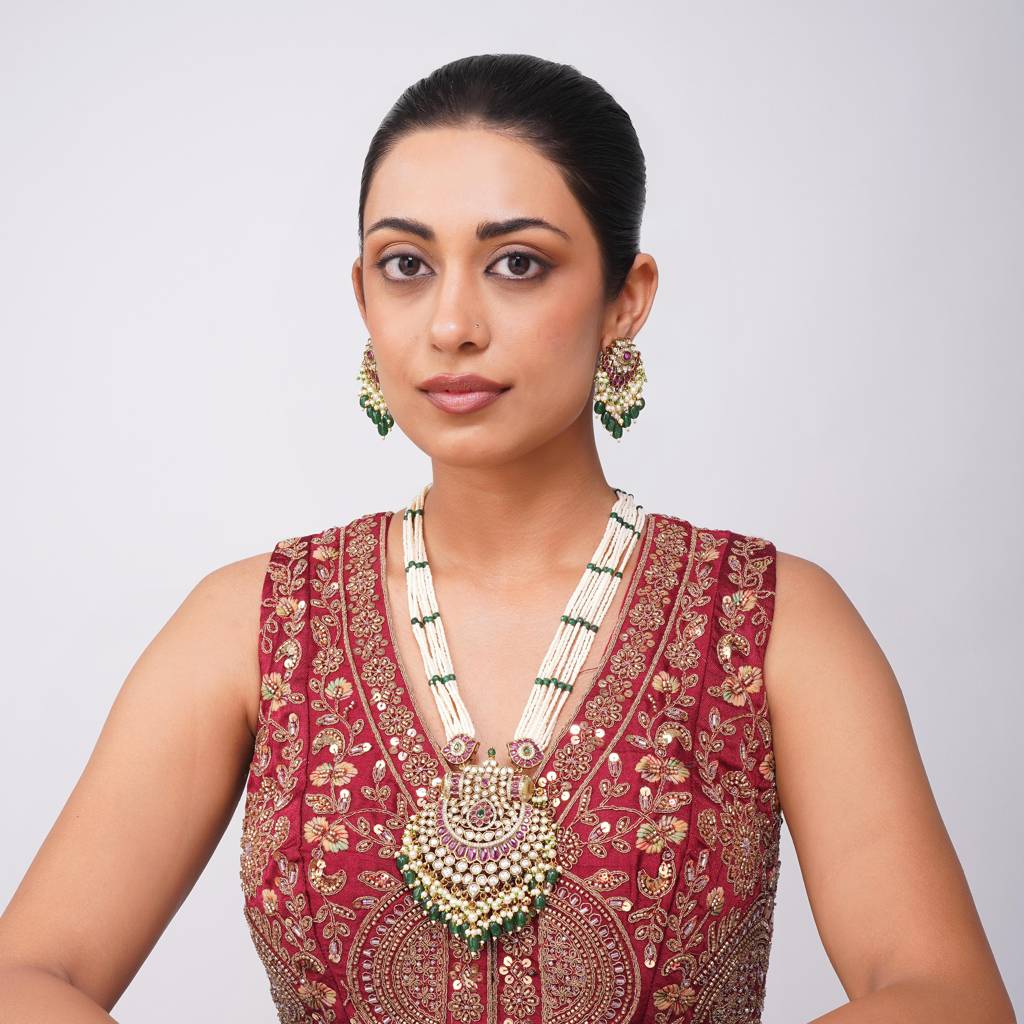 Trisha Kundan Necklace Set : BP-NK-265