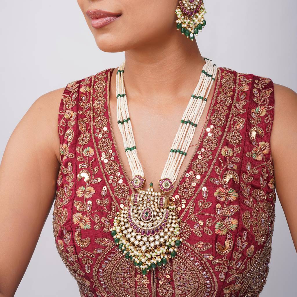 Trisha Kundan Necklace Set : BP-NK-265