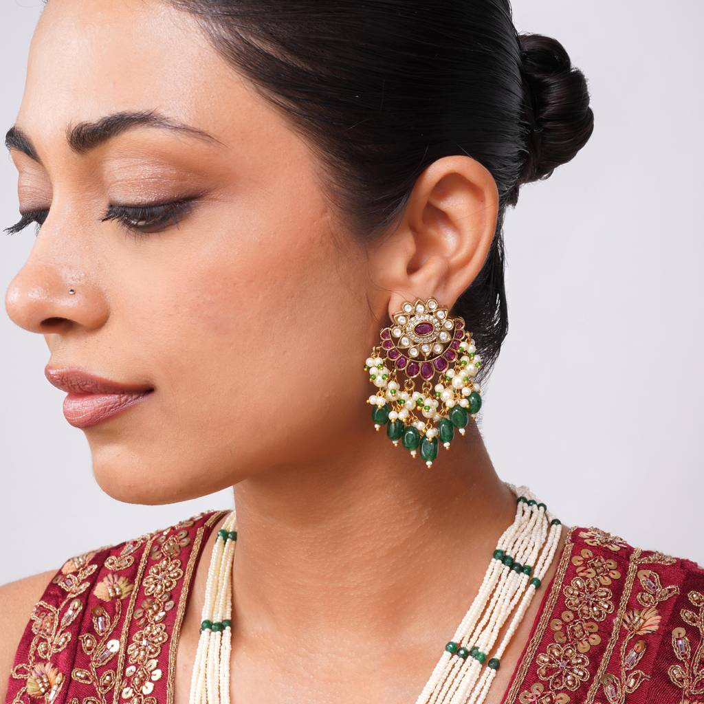 Trisha Kundan Necklace Set : BP-NK-265