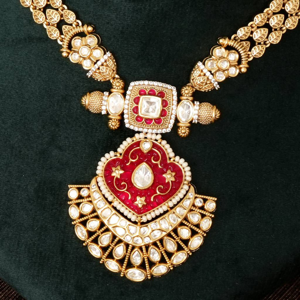 Anaya Kundan Jadau Necklace Set : BP-NK-679