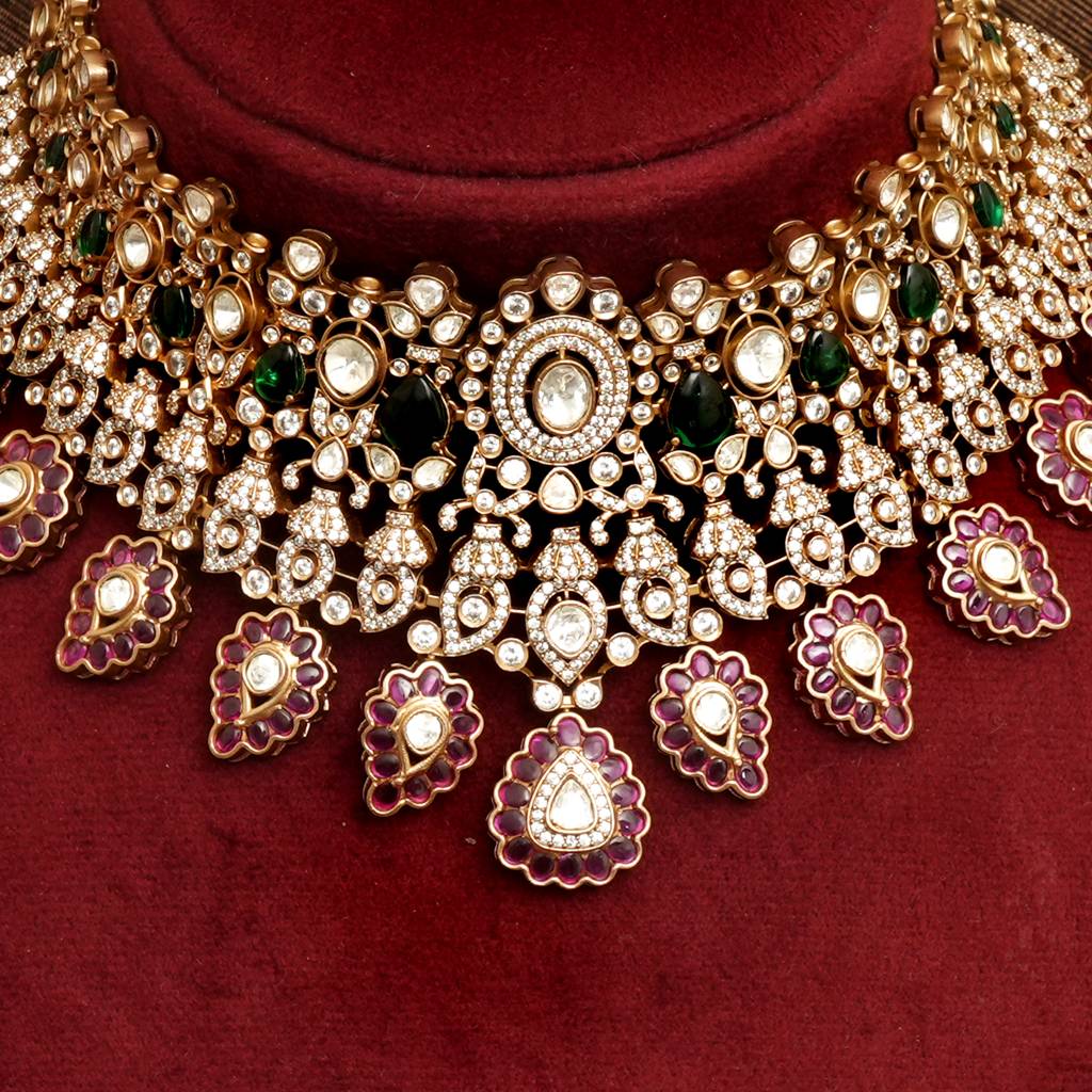 Vasudha Kudan Polki Necklace Set : BP-NK-686