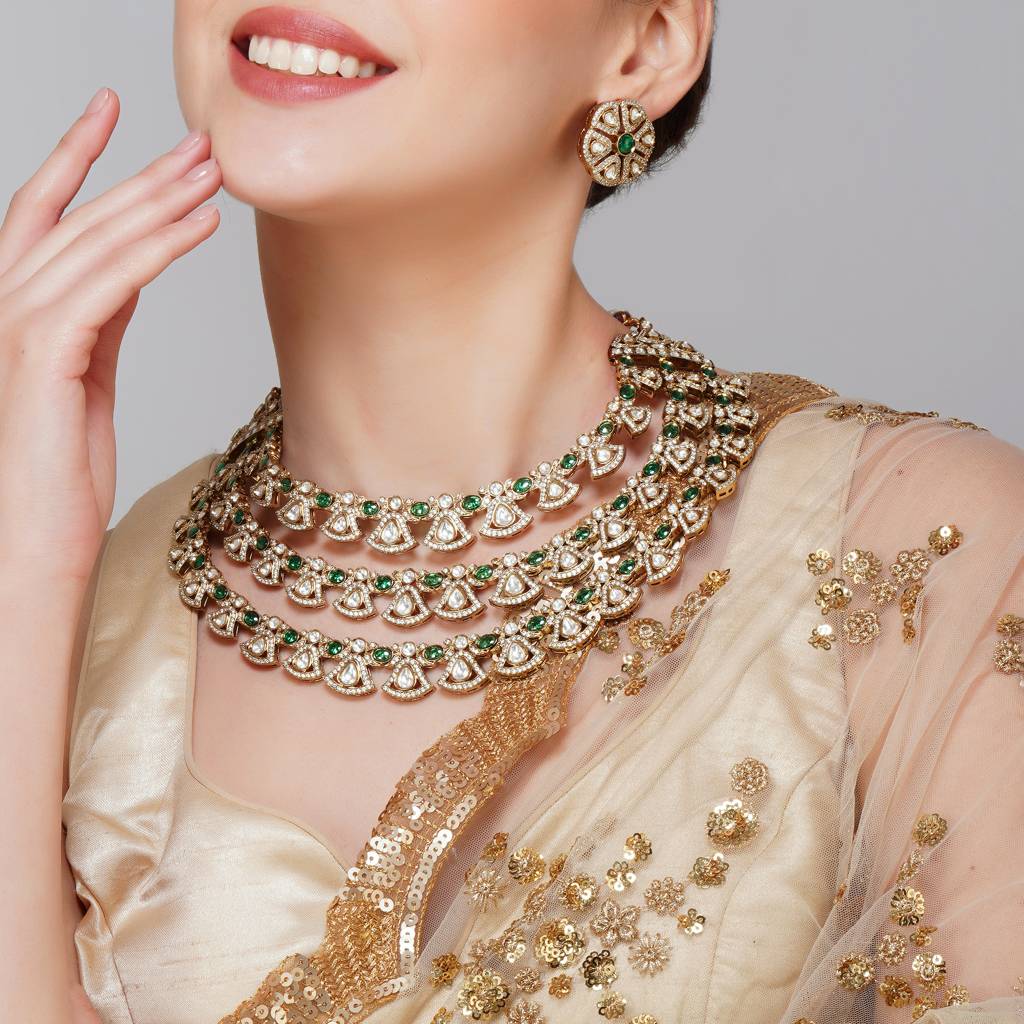 Multi Layered Kundan Necklace : BP-NK-86