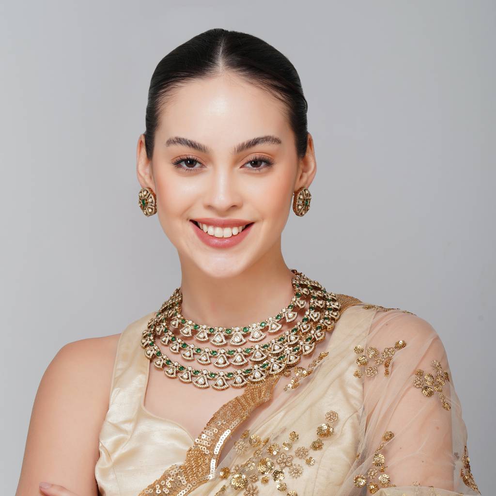 Multi Layered Kundan Necklace : BP-NK-86