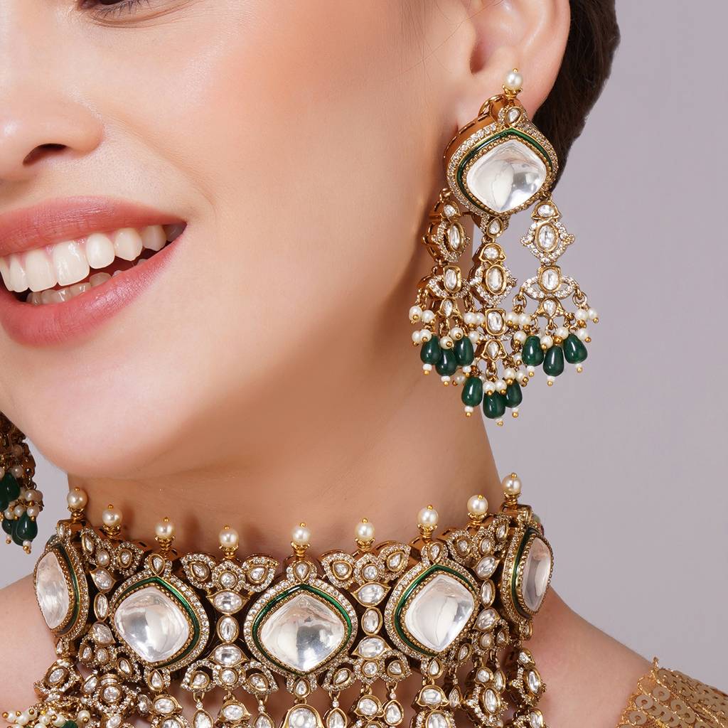 Kundan Necklace With Maangtikka : BP-NK-96