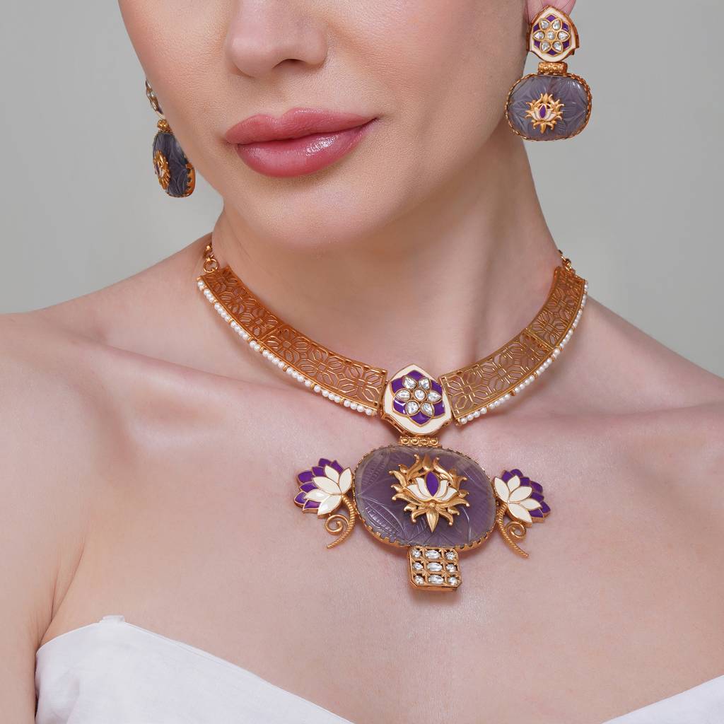 Indrani Kundan Meena Hasli Set : BP-NK-149