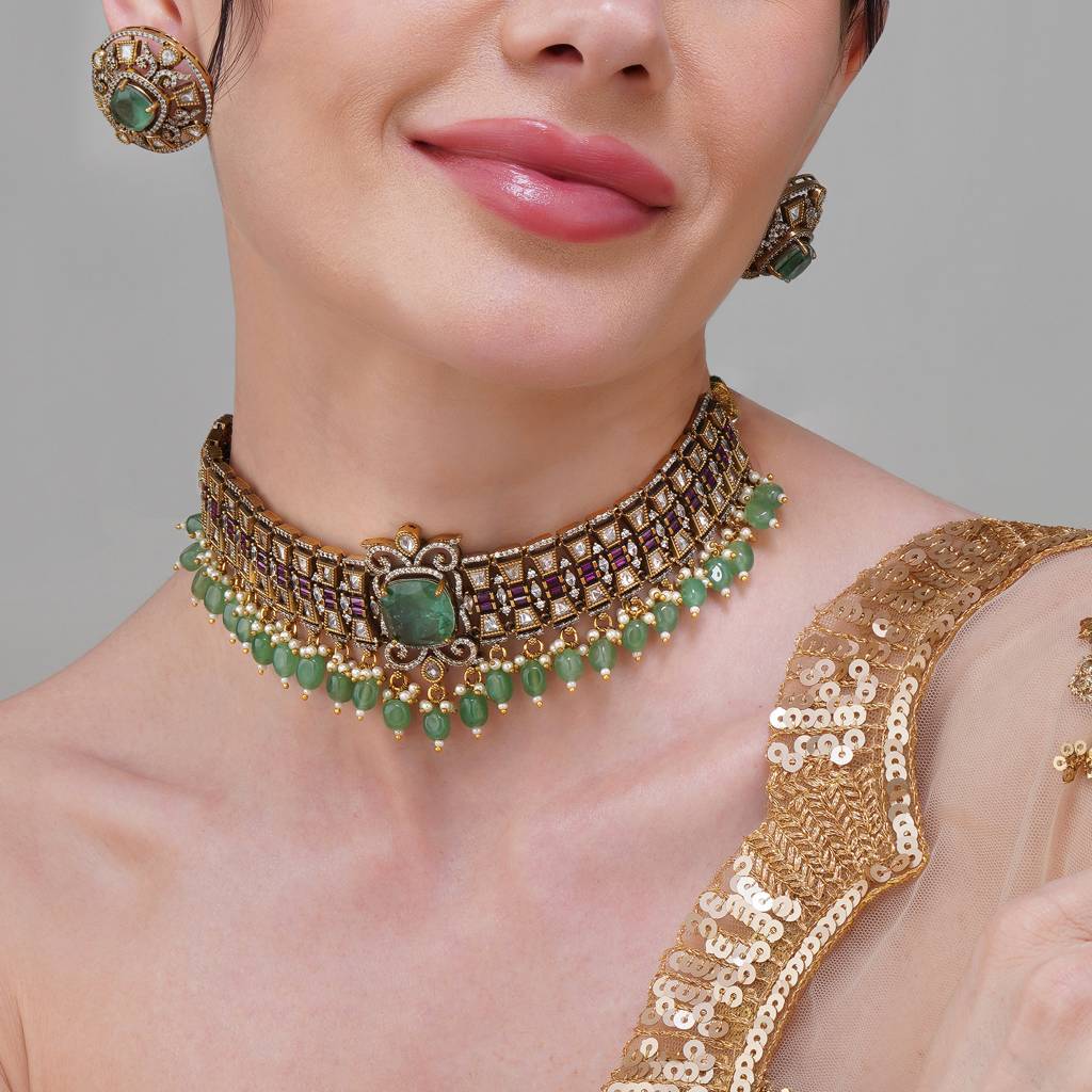 Arika Kundan Choker Set : BP-NK-154