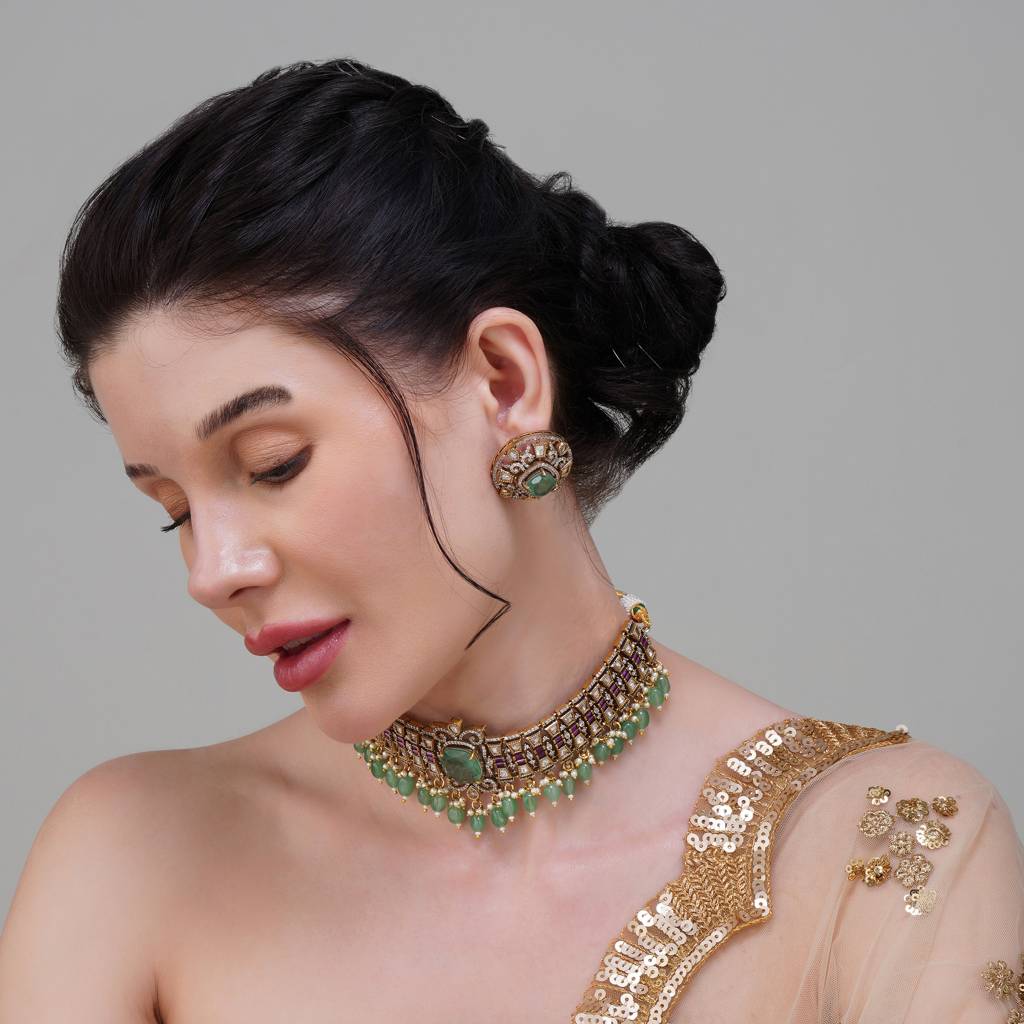Arika Kundan Choker Set : BP-NK-154