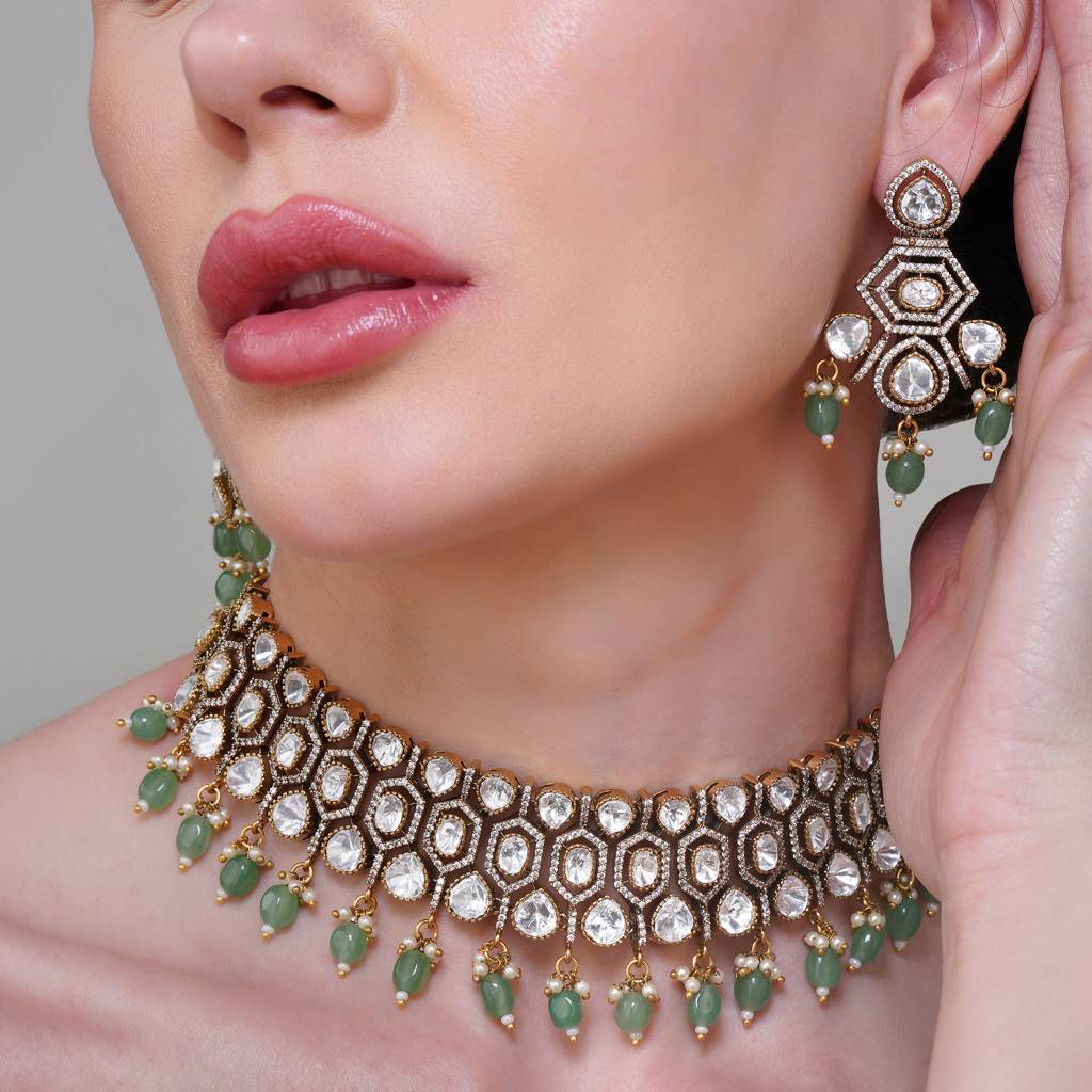 Aaravi Kundan Choker Set : BP-NK-159