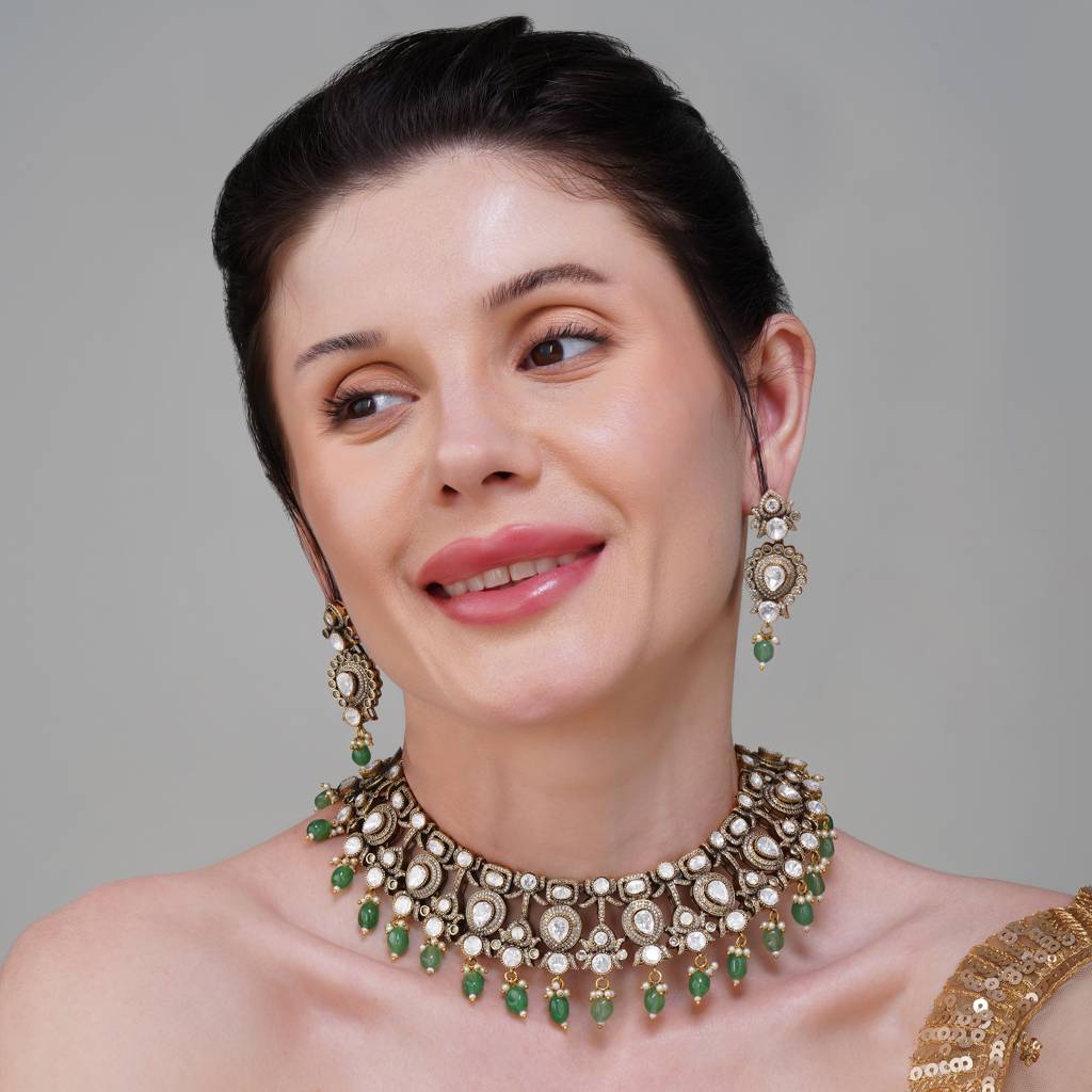 Aaravi Kundan Choker Set : BP-NK-159