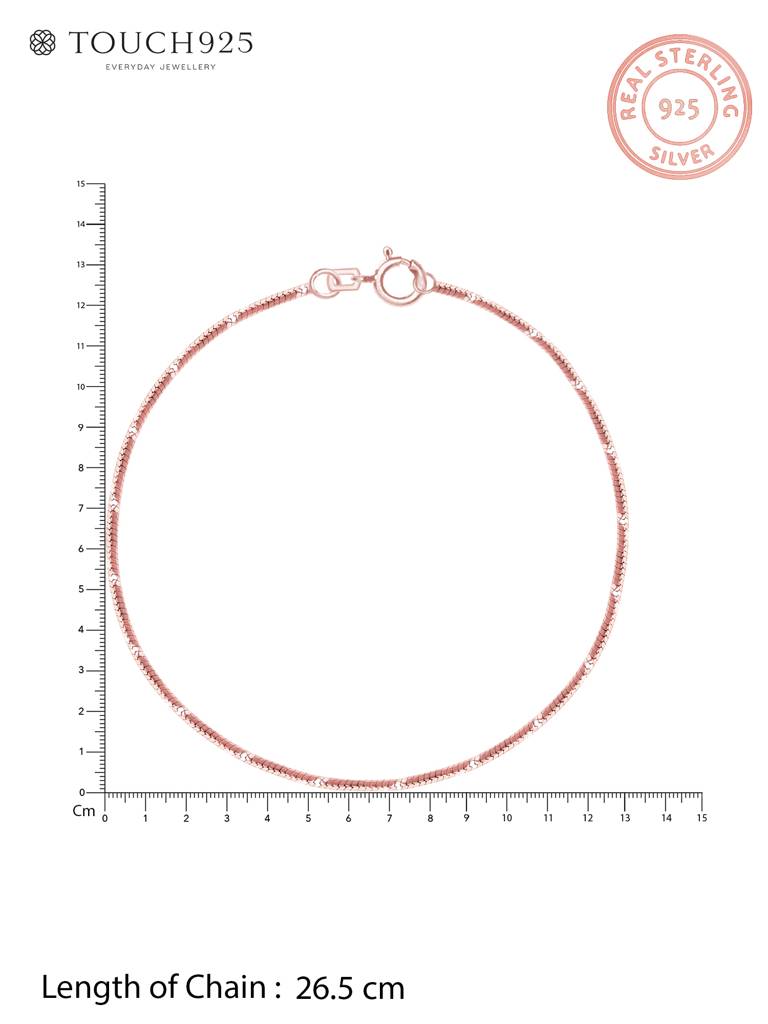 Twilight Shine Silver Anklet : BPPA826