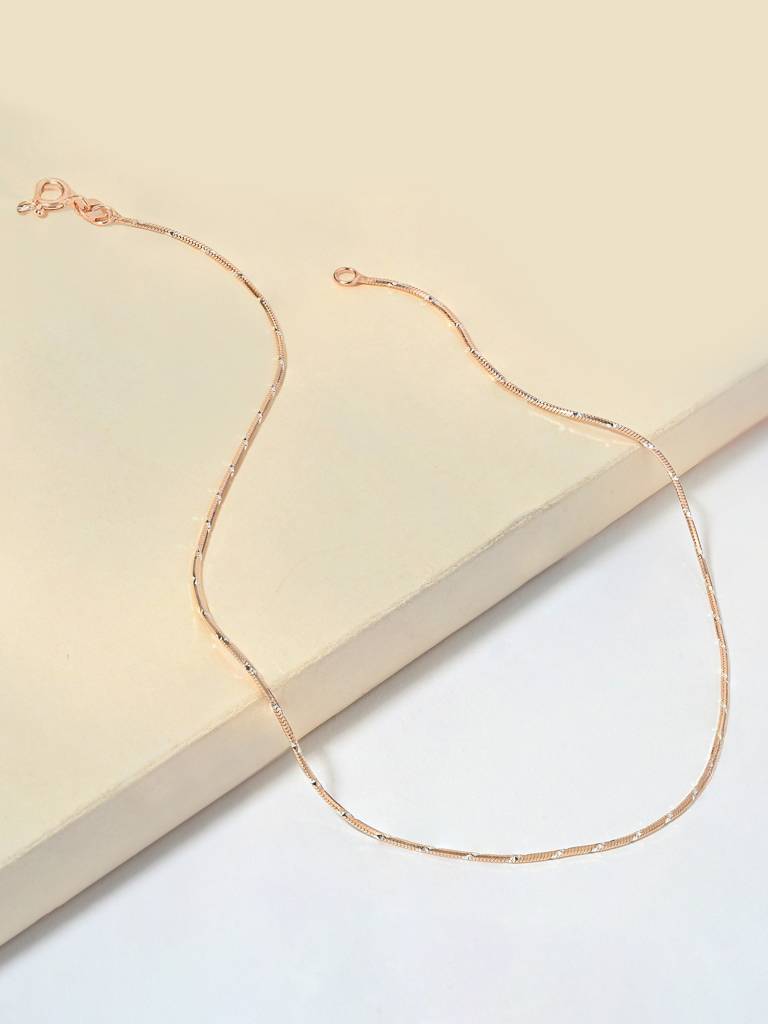 Twilight Shine Silver Anklet : BPPA826