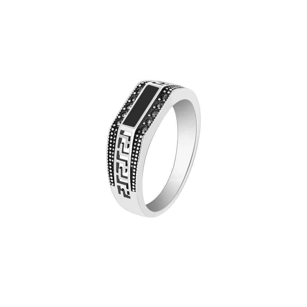 Bohemian Black Stone Men'S Ring : BQGR373