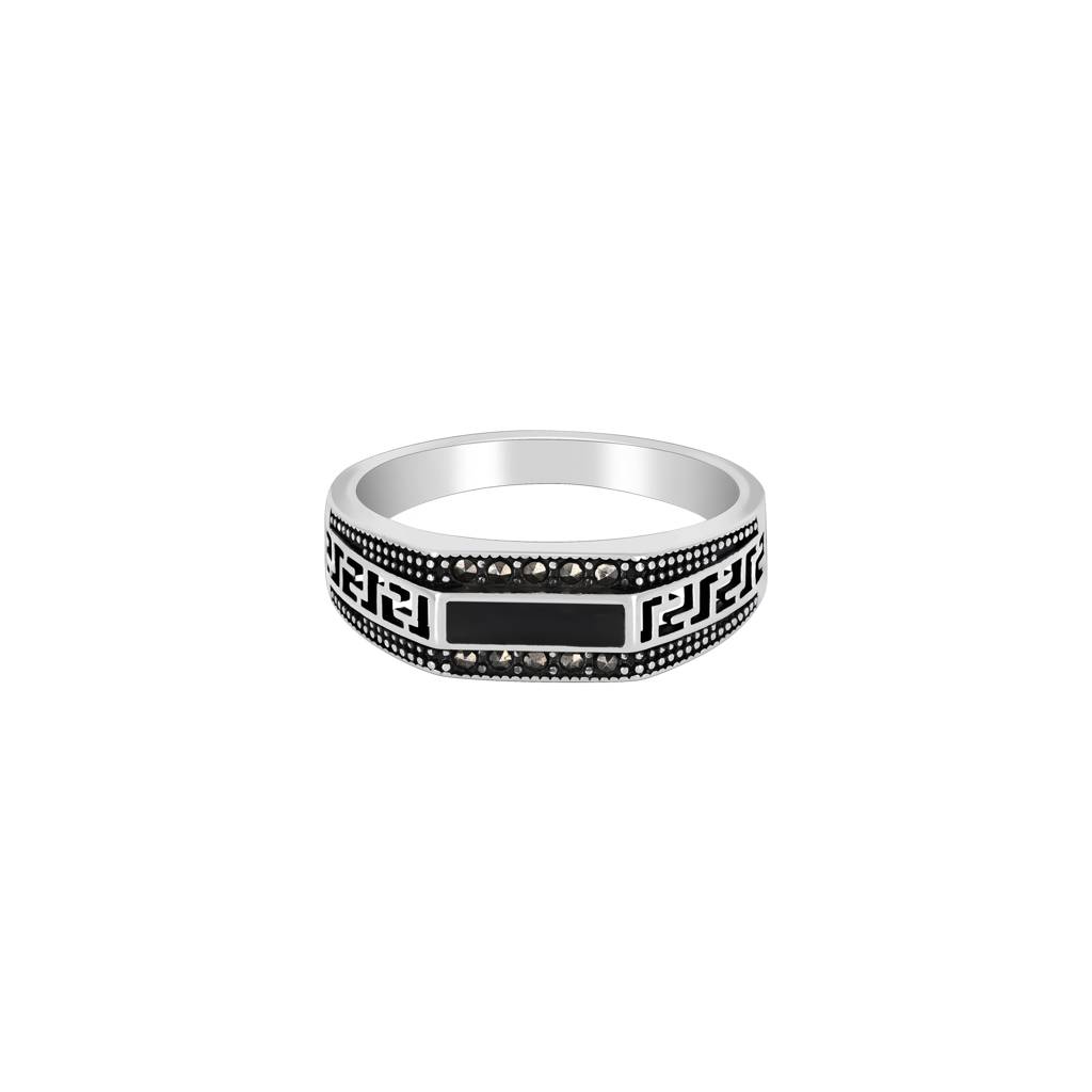 Bohemian Black Stone Men'S Ring : BQGR373