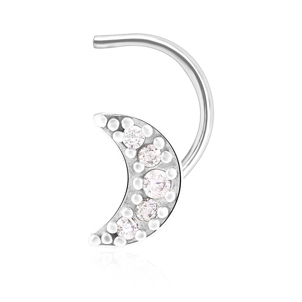 Crescent Glow Nose Pin : BQNP810