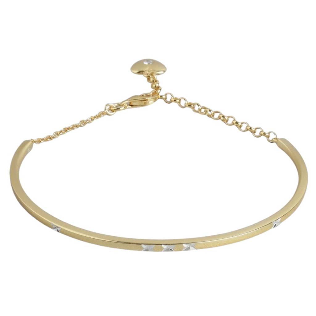 Solidrose Gold Plated 925 Sterling Silver Wraparound Bracelet : BR-80184
