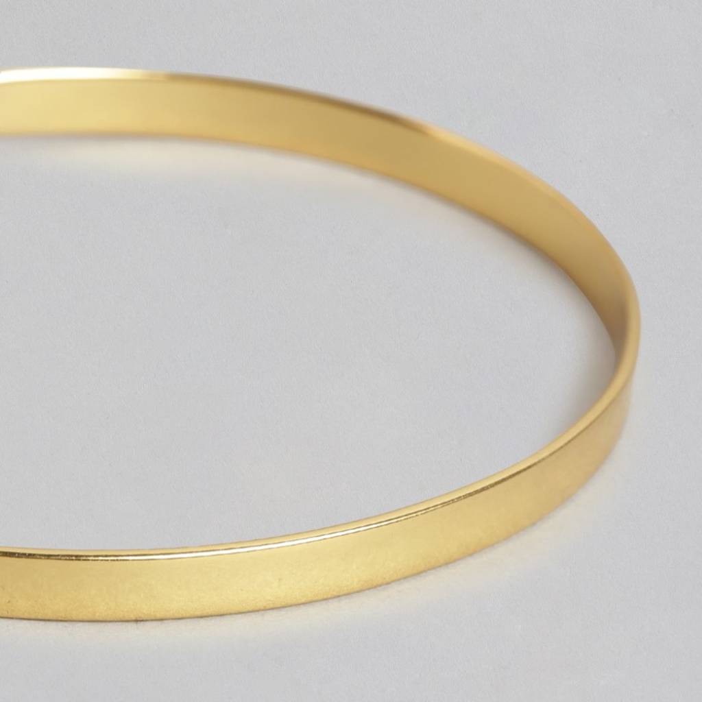 Solidgold Plated 925 Sterling Silver Kada Bracelet : BR-80210-G