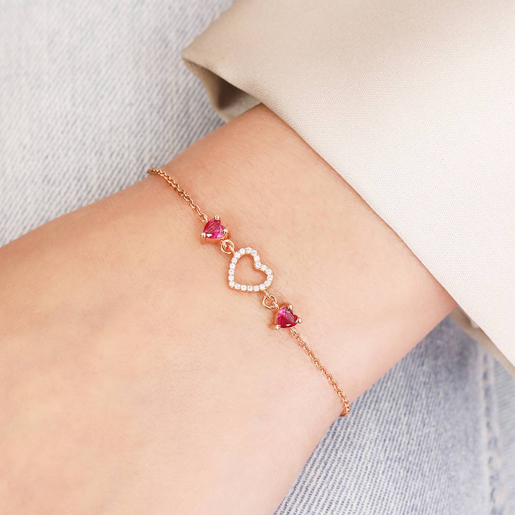 Zavya Women Rose Gold-Plated 925 Silver Adjustable Box-Chain Bracelet : BR-80477-RG