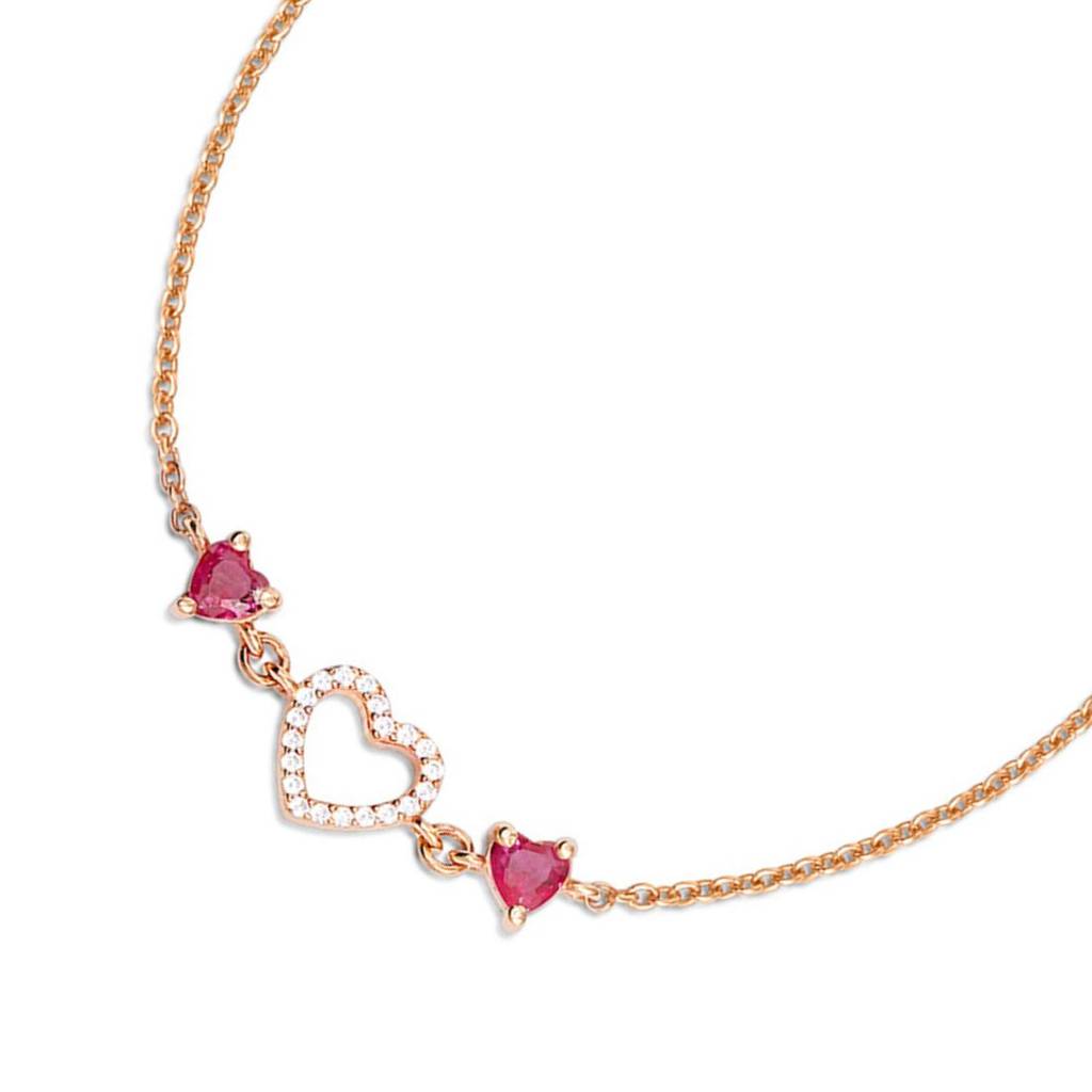 Zavya Women Rose Gold-Plated 925 Silver Adjustable Box-Chain Bracelet : BR-80477-RG