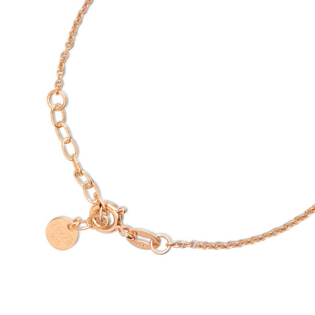 Zavya Women Rose Gold-Plated 925 Silver Adjustable Box-Chain Bracelet : BR-80477-RG