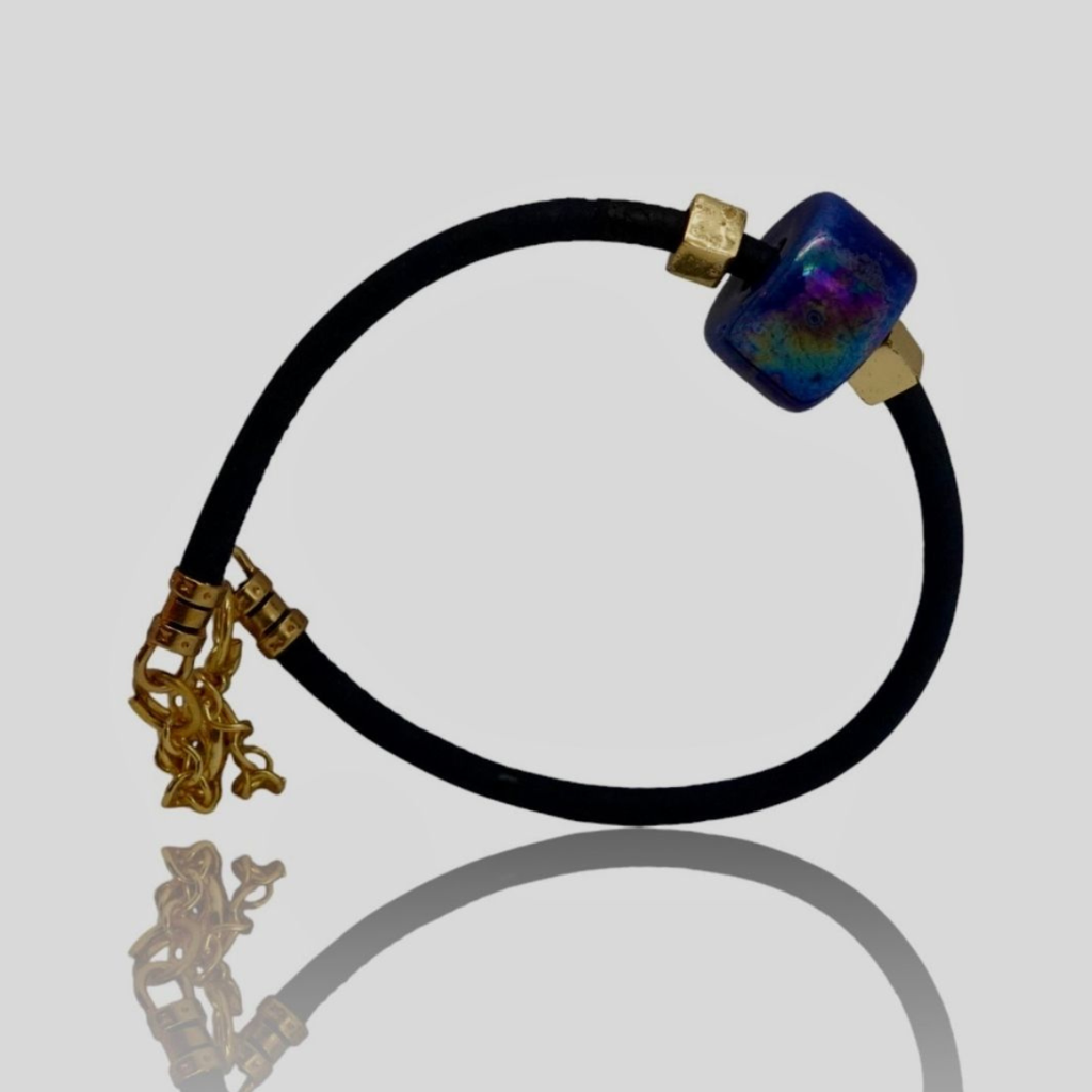 Ceramic Amethyst Cork Bracelet : BR-CAS-NB