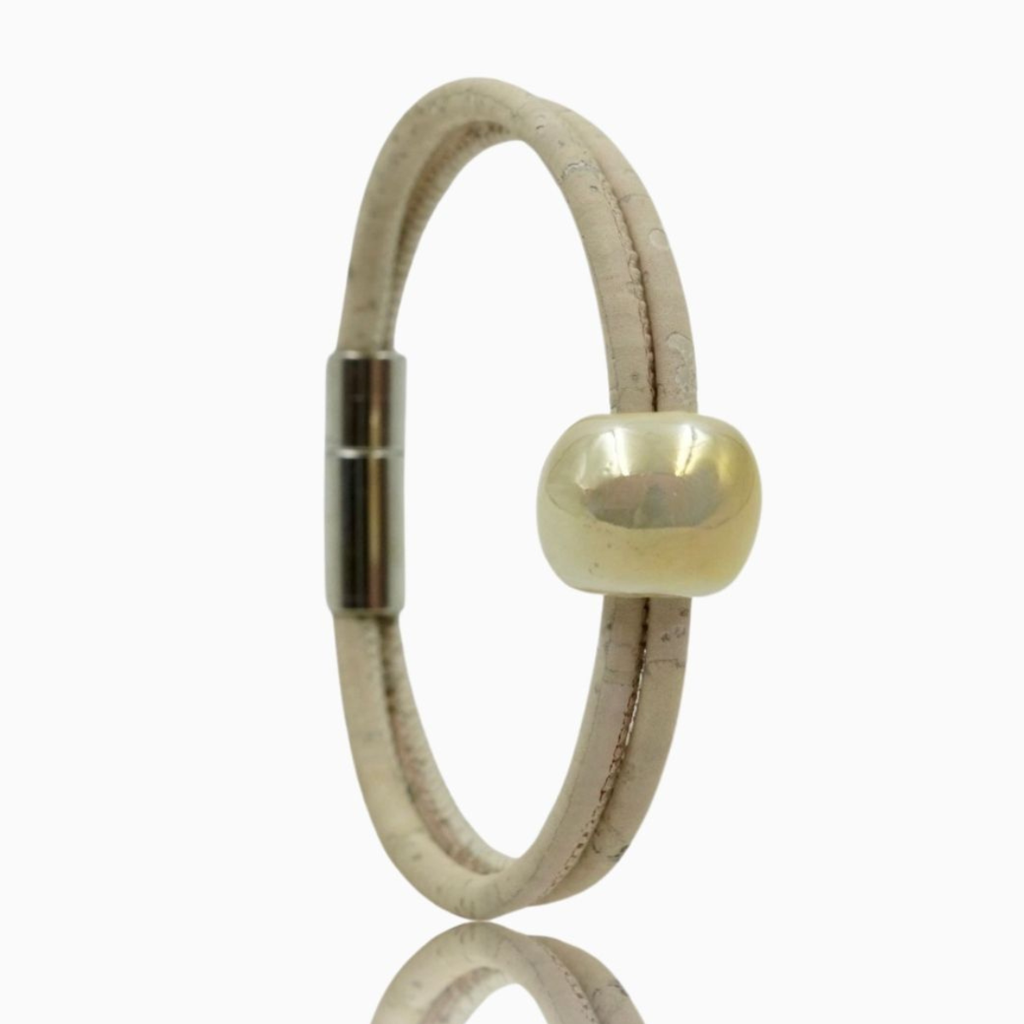 Ceramic Pearl Radiance Bracelet : BR-CPR-WH-S