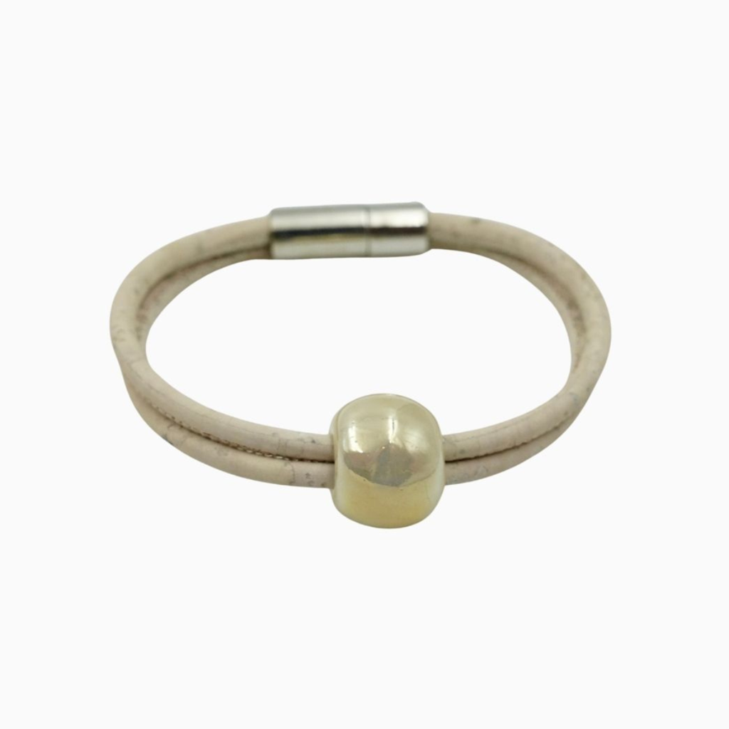 Ceramic Pearl Radiance Bracelet : BR-CPR-WH-S