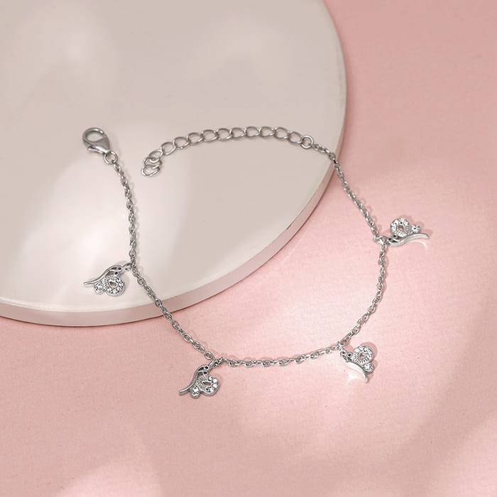 Giva 925 Silver Love Like A Butterfly Bracelet, Adjustable | Gifts For Women And Girls | W : BR01002