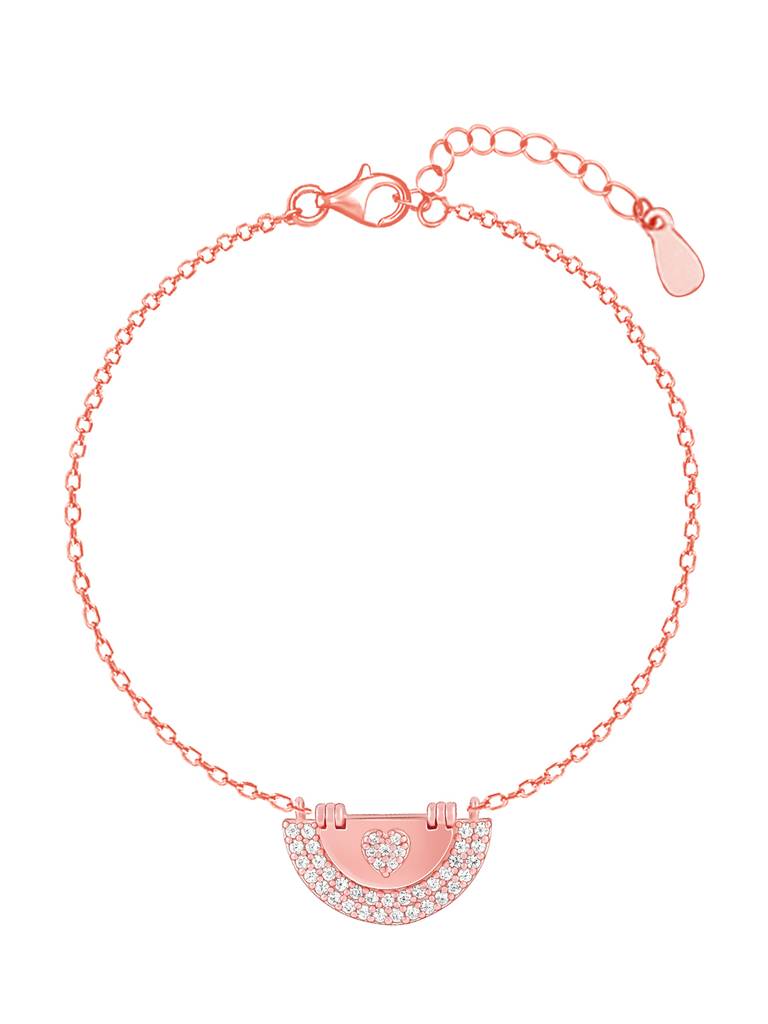 Giva 925 Silver Rose Gold You'Re The One Bracelet Adjustable : BR01009